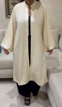 Kimono crêpe off white with sfifa & aqadi col officer regular size